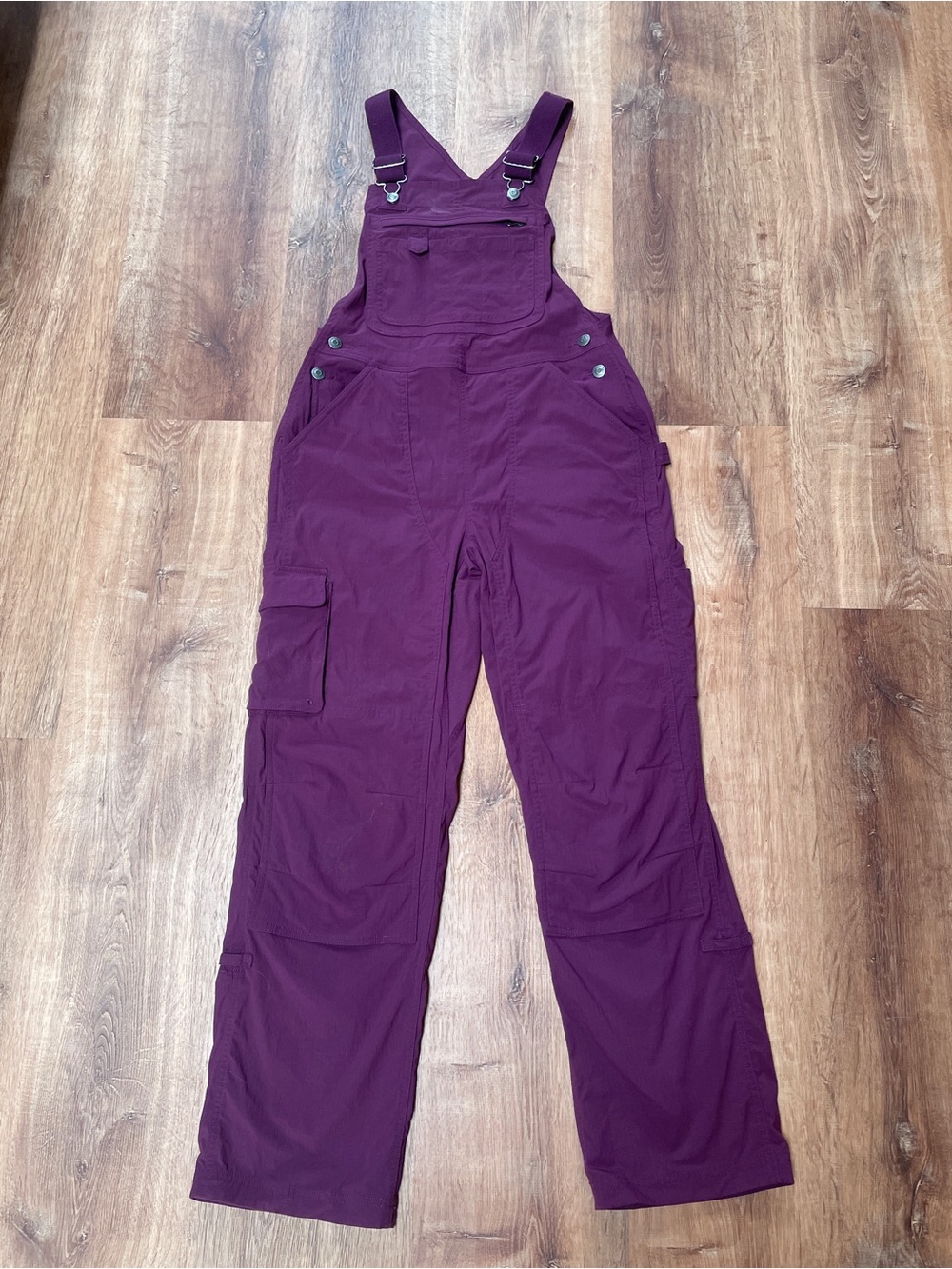 Duluth Trading Company Womens Heirloom Overalls XS Purple Gardening Bibs #